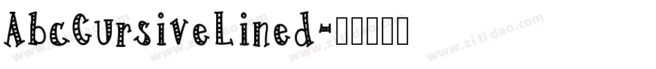 AbcCursiveLined字体转换