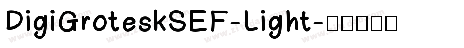 DigiGroteskSEF-Light字体转换