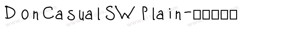 DonCasualSWPlain字体转换