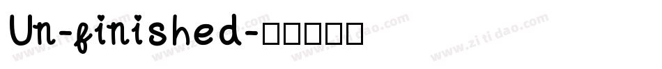 Un-finished字体转换