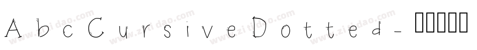 AbcCursiveDotted字体转换