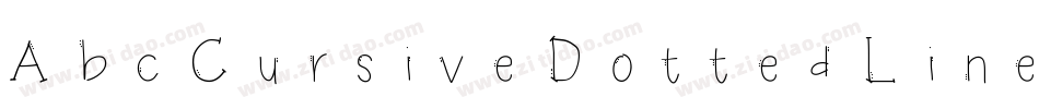 AbcCursiveDottedLined字体转换