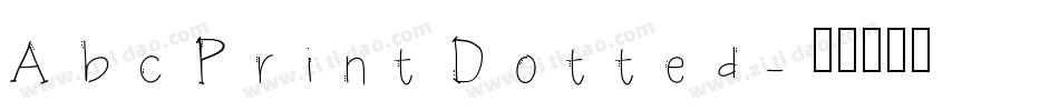 AbcPrintDotted字体转换