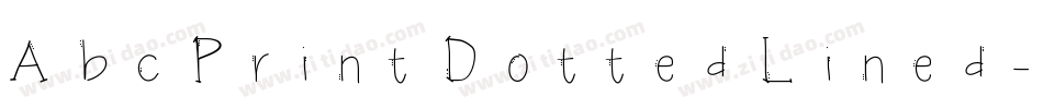 AbcPrintDottedLined字体转换