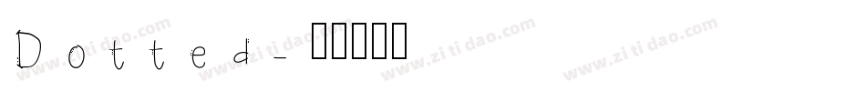 Dotted字体转换