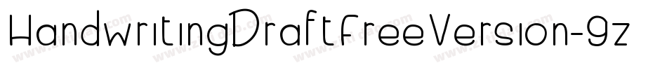 HandwritingDraftFreeVersion-9zlL字体转换