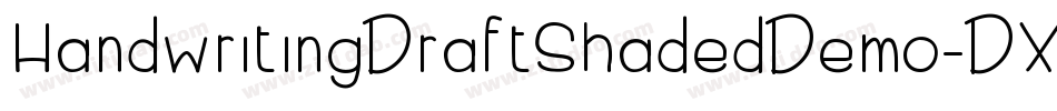 HandwritingDraftShadedDemo-DXmm字体转换