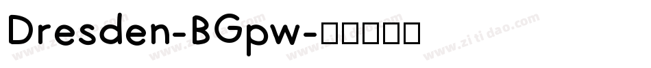 Dresden-BGpw字体转换