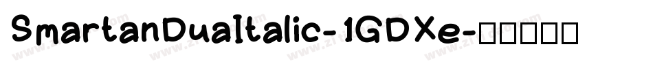 SmartanDuaItalic-1GDXe字体转换