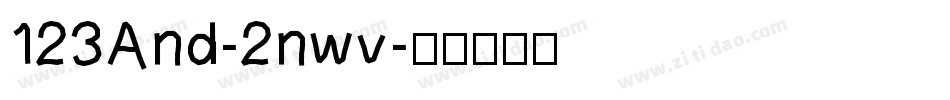 123And-2nwv字体转换