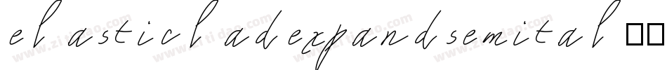 elasticladexpandsemital字体转换