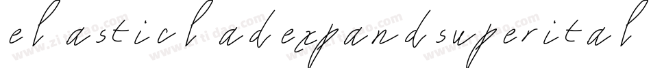 elasticladexpandsuperital字体转换