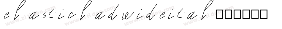 elasticladwideital字体转换