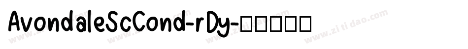 AvondaleScCond-rDy字体转换
