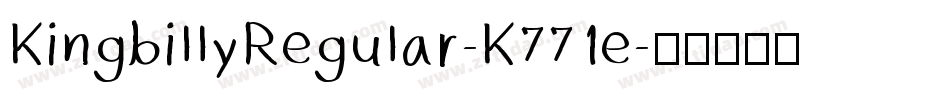 KingbillyRegular-K771e字体转换
