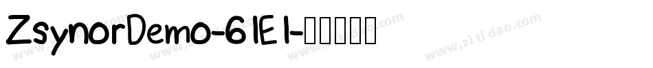 ZsynorDemo-61E1字体转换