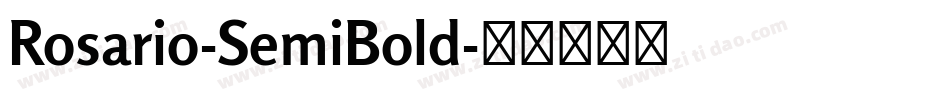 Rosario-SemiBold字体转换
