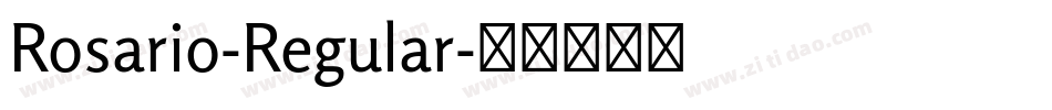 Rosario-Regular字体转换