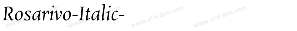 Rosarivo-Italic字体转换