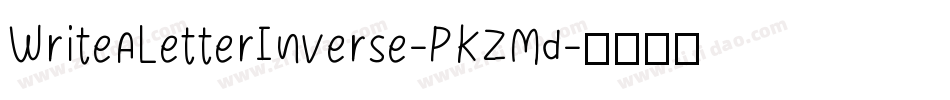 WriteALetterInverse-PKZMd字体转换