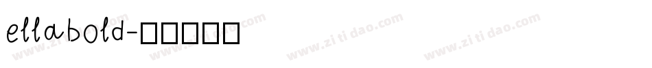 ellabold字体转换