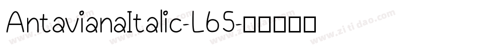 AntavianaItalic-L65字体转换