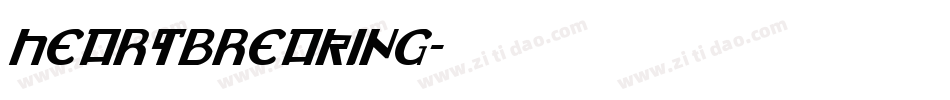 heartbreaking字体转换