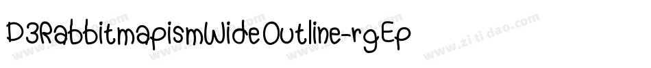 D3RabbitmapismWideOutline-rgEp字体转换