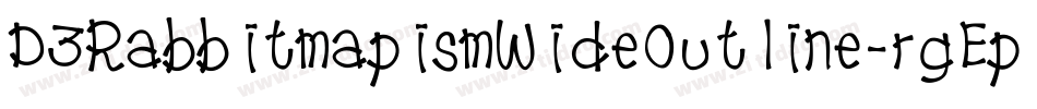 D3RabbitmapismWideOutline-rgEp字体转换