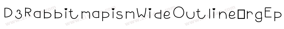 D3RabbitmapismWideOutline-rgEp字体转换