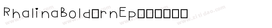 RhalinaBold-rnEp字体转换