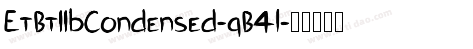 EtBt11bCondensed-qB4l字体转换