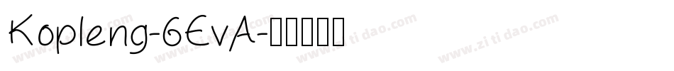 Kopleng-6EvA字体转换