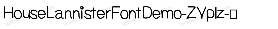 HouseLannisterFontDemo-ZVplz字体转换