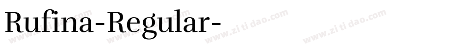 Rufina-Regular字体转换