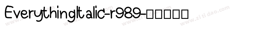 EverythingItalic-r989字体转换