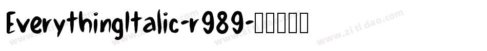 EverythingItalic-r989字体转换
