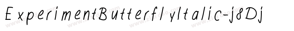 ExperimentButterflyItalic-j8Dj字体转换