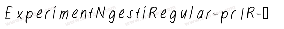 ExperimentNgestiRegular-pr1R字体转换