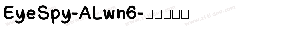 EyeSpy-ALwn6字体转换