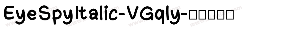EyeSpyItalic-VGqly字体转换