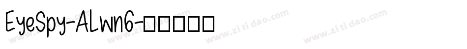 EyeSpy-ALwn6字体转换