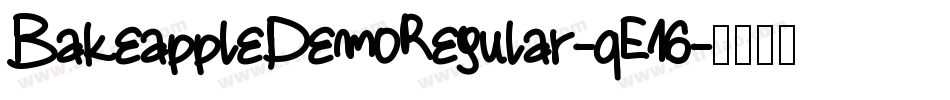 BakeappleDemoRegular-qE16字体转换