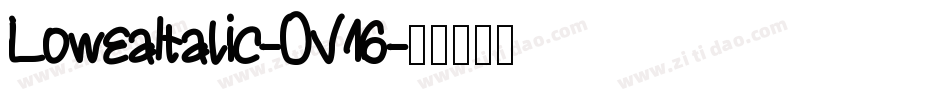 LoweaItalic-OV16字体转换