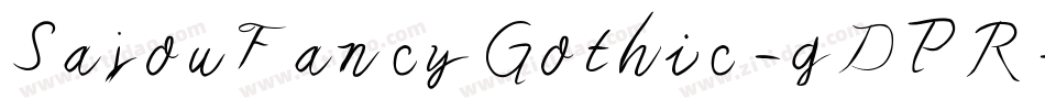 SajouFancyGothic-gDPR字体转换