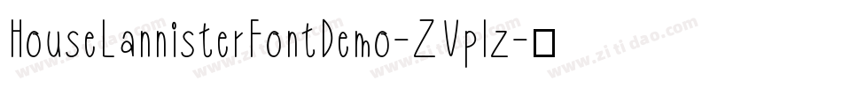 HouseLannisterFontDemo-ZVplz字体转换