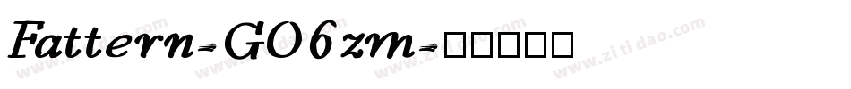 Fattern-GO6zm字体转换