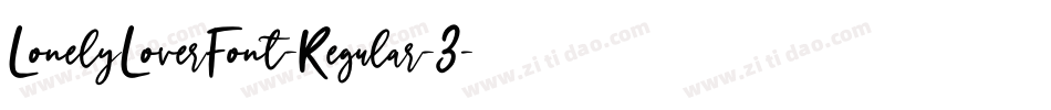 LonelyLoverFont-Regular-3字体转换