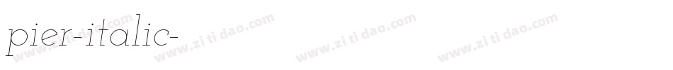 pier-italic字体转换
