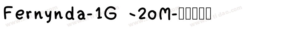 Fernynda-1G2oM字体转换